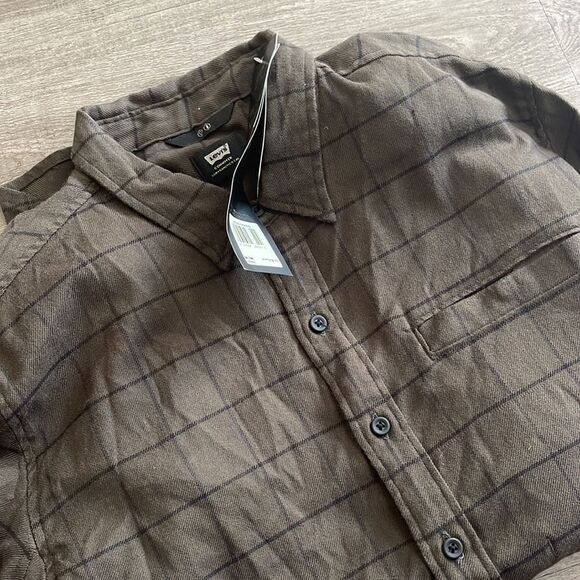 Levi'S COOLMAX Long-Sleeve Work Shirt-GREEN-Medium - Picture 2 of 4